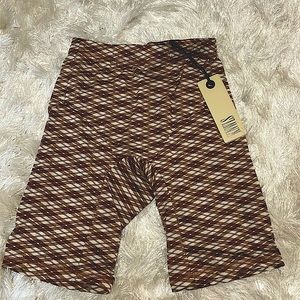 KNWLS brown polyester shorts